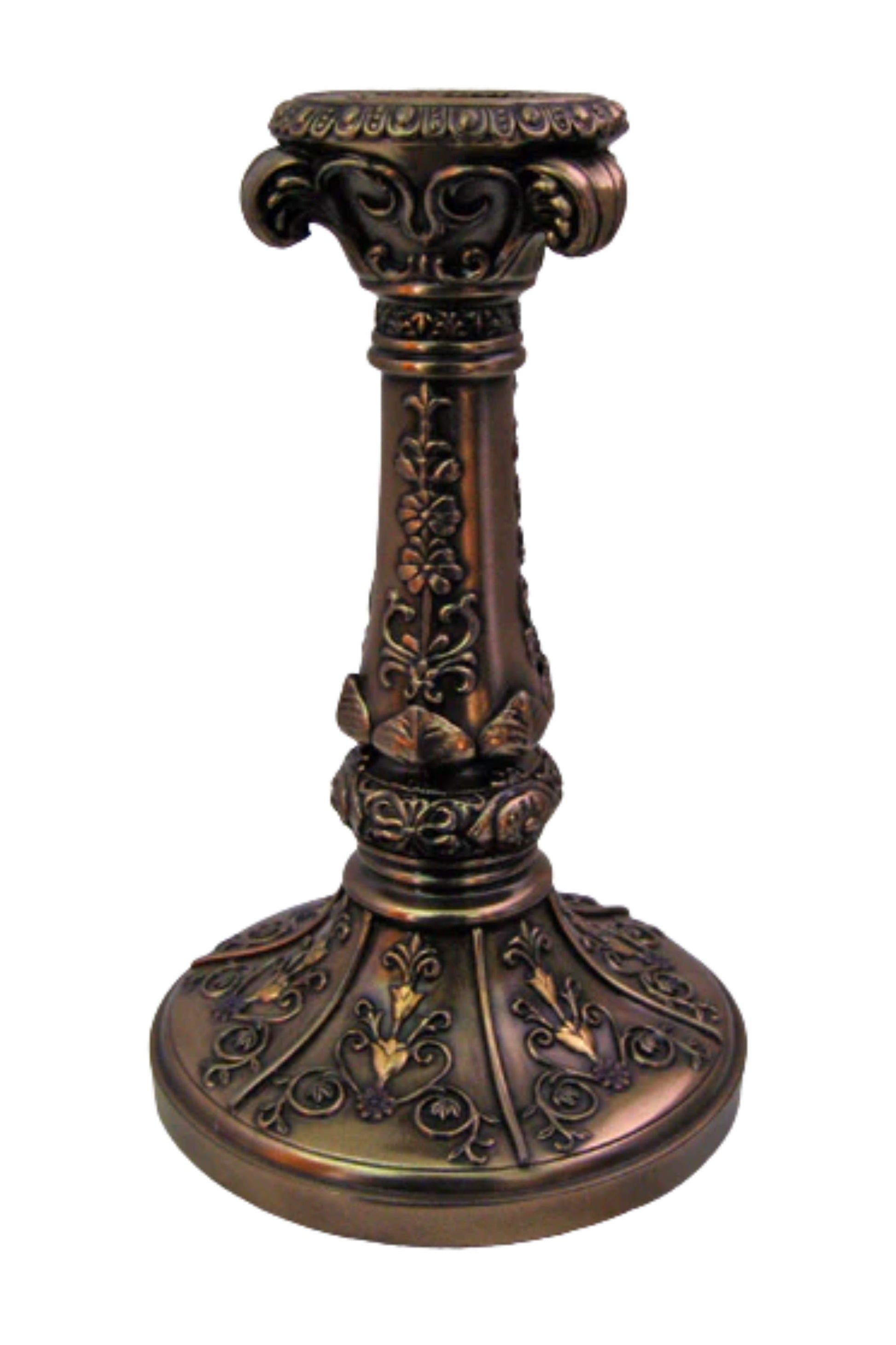 Candle Holder in Cold Cast Bronze 7"