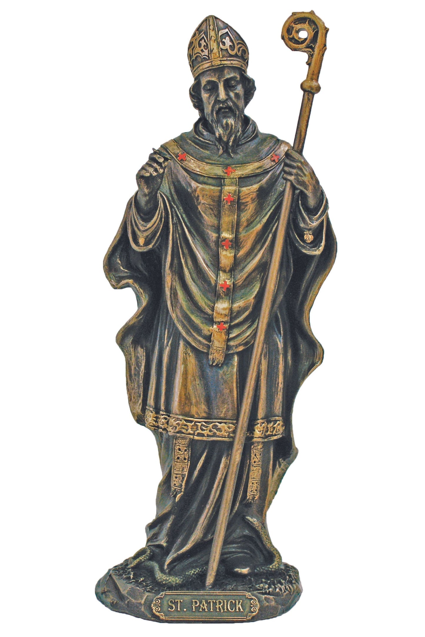 St. Patrick in Cold Cast Bronze 8"