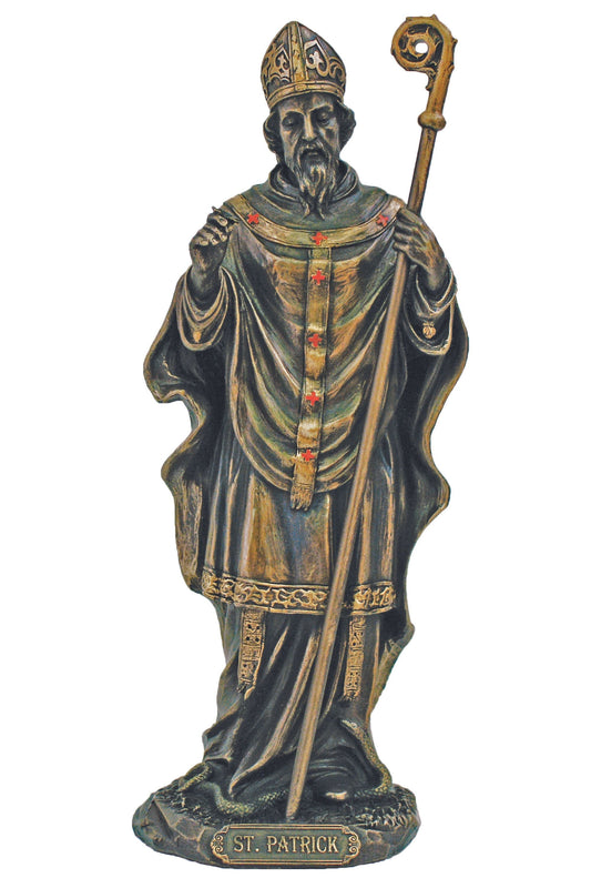 St. Patrick in Cold Cast Bronze 8"