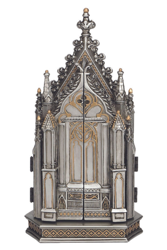 Calvary Triptych in Pewter Style 7.25x8"