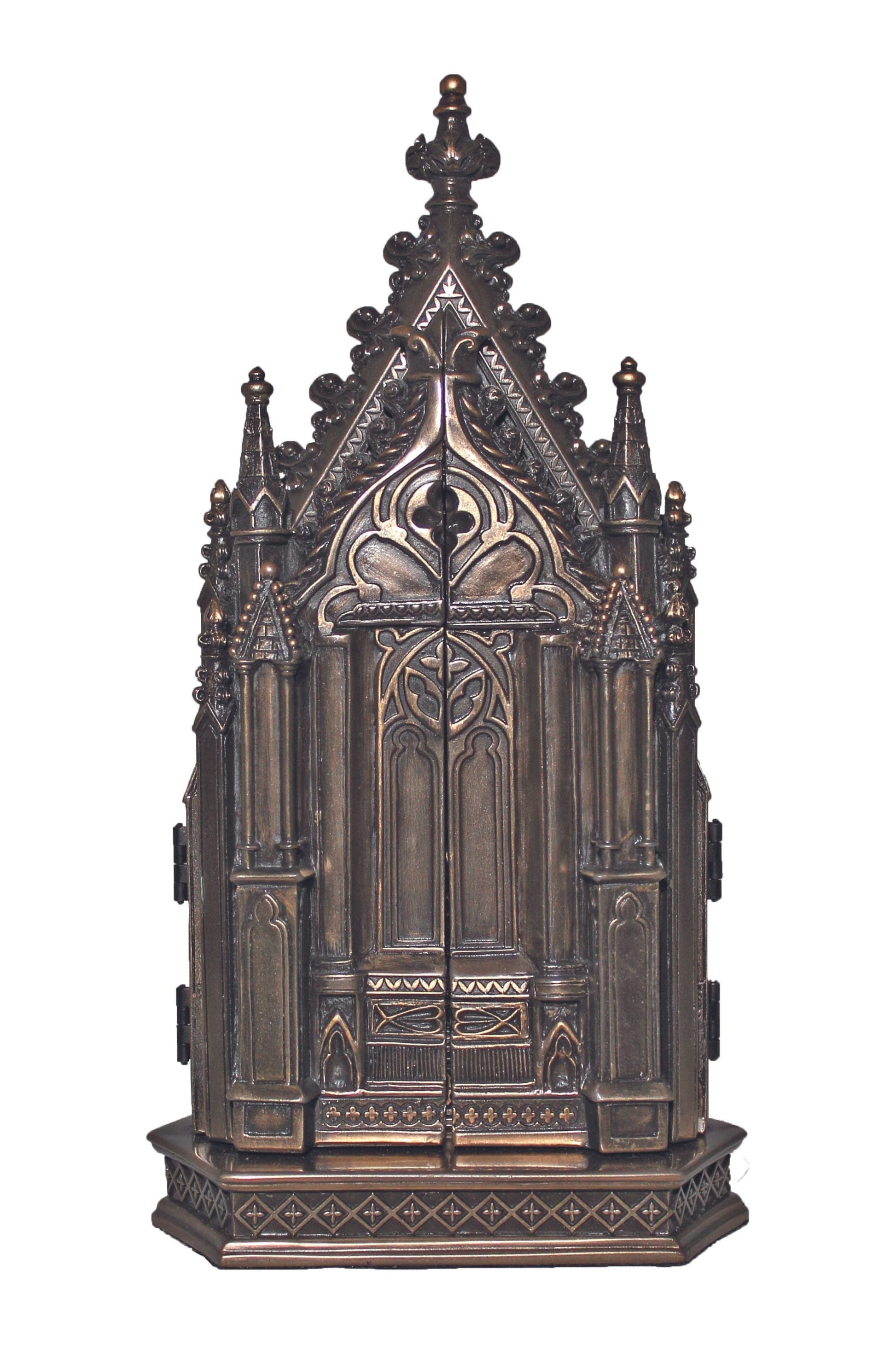 Calvary Triptych in Cold Cast Bronze 7.25x8"