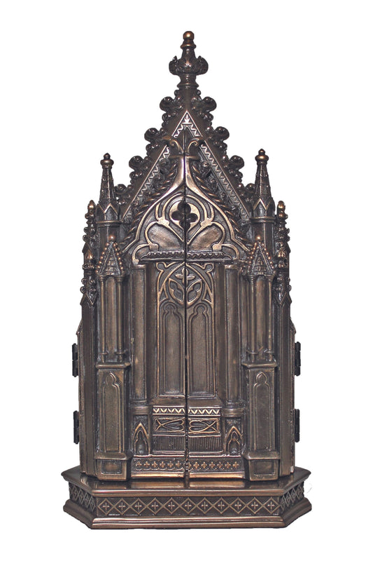 Calvary Triptych in Cold Cast Bronze 7.25x8"