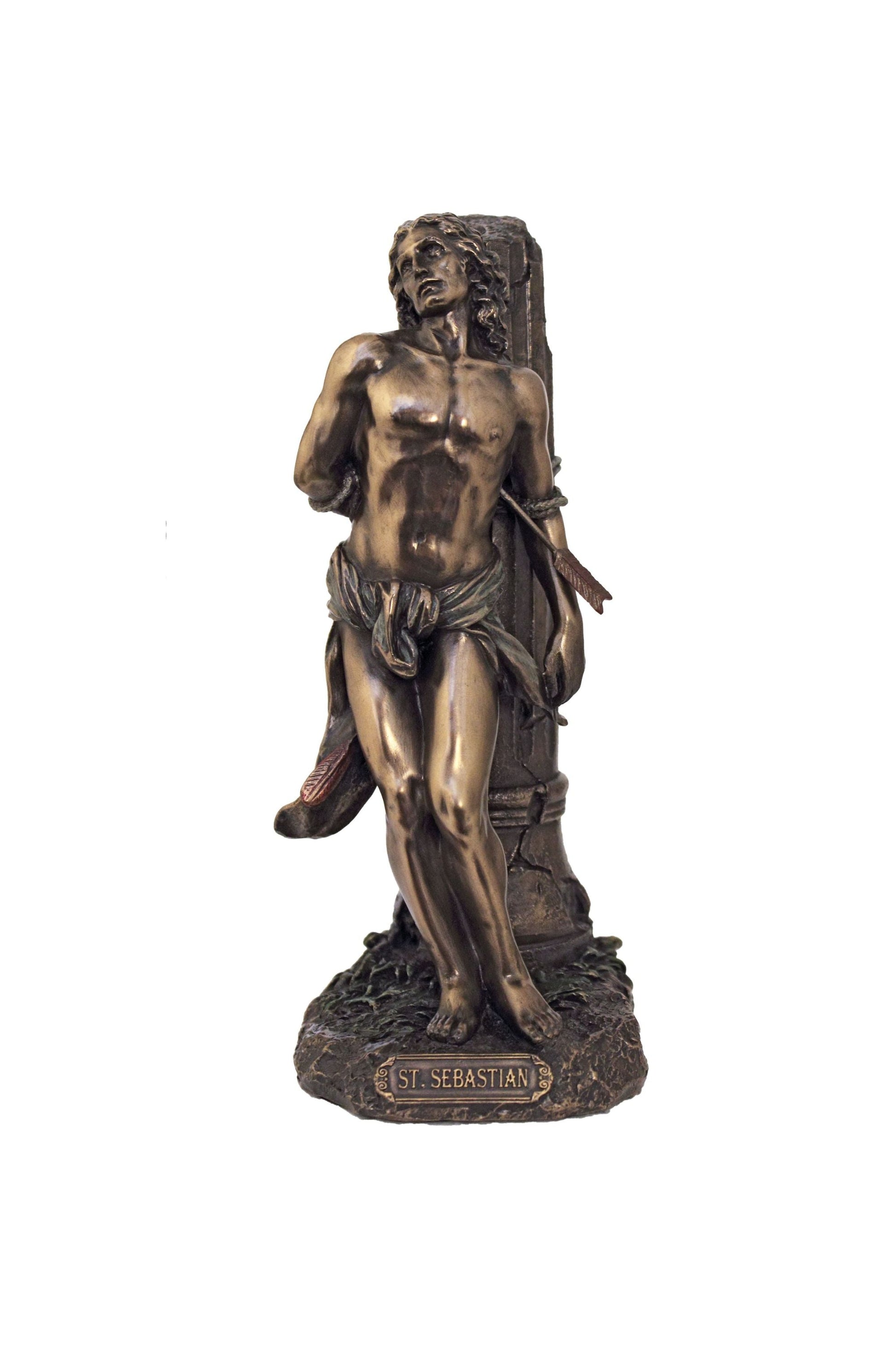 St. Sebastian in Cold Cast Bronze 8"
