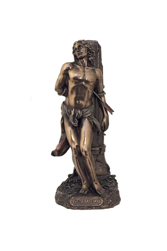 St. Sebastian in Cold Cast Bronze 8"