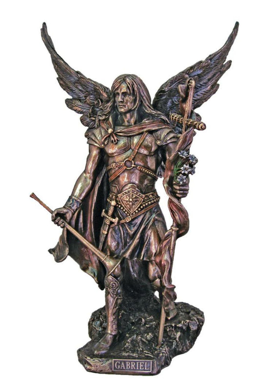 Archangel Gabriel in Cold Cast Bronze 9"