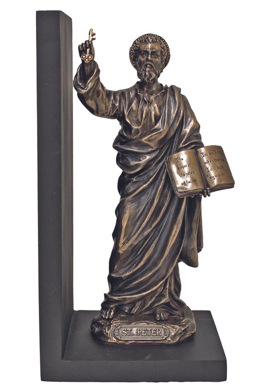 St. Peter Bookend in Cold Cast Bronze 9.5"