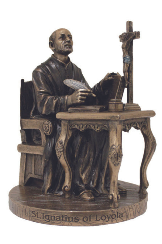 St. Igantius of Loyola in Cold Cast Bronze 6.5"