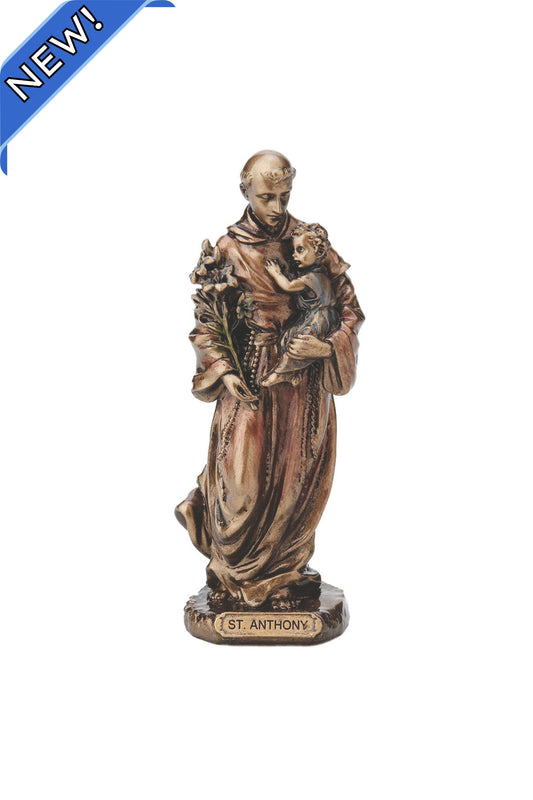 St. Anthony & Child in Cold Cast Bronze 3.25"