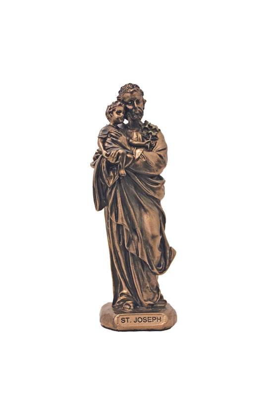 St. Joseph & Child in Cold Cast Bronze 3.5"
