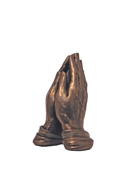 Praying Hands in Cold Cast Bronze 3"