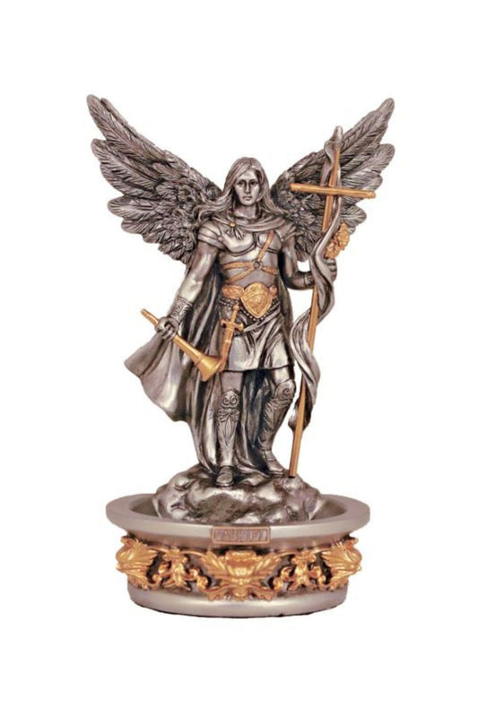 Standing/Hanging Archangel Gabriel in Pewter Style 7.25"