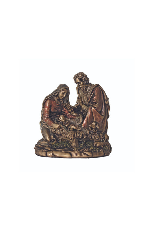 One Piece Nativity in Cold Cast Bronze 2.3x2.5x2"