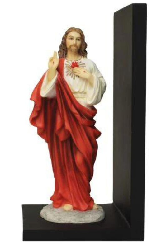 Sacred Heart of Jesus Bookend in Color 9"