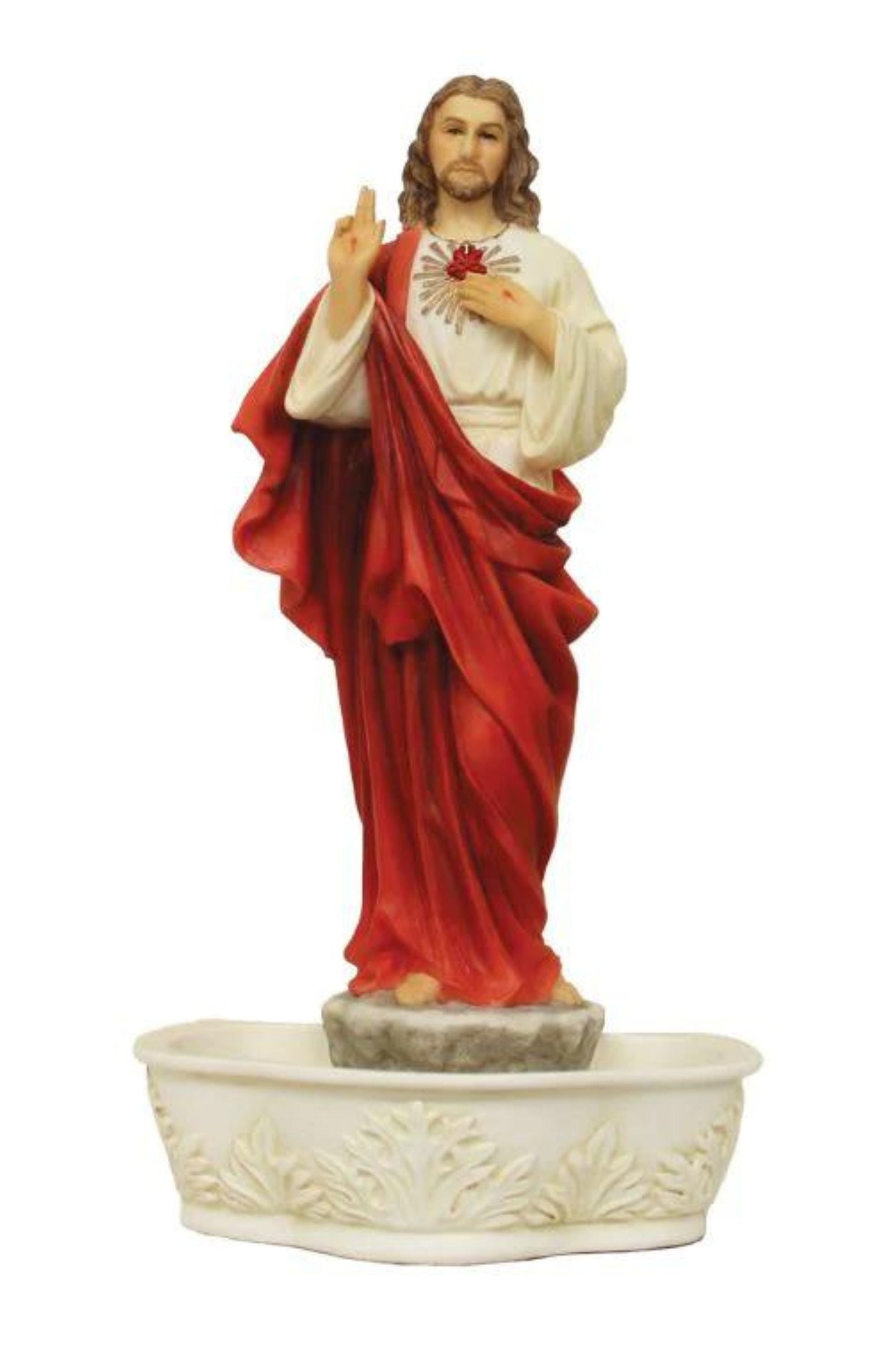 Standing/Hanging Sacred Heart of Jesus Font in Color 9"