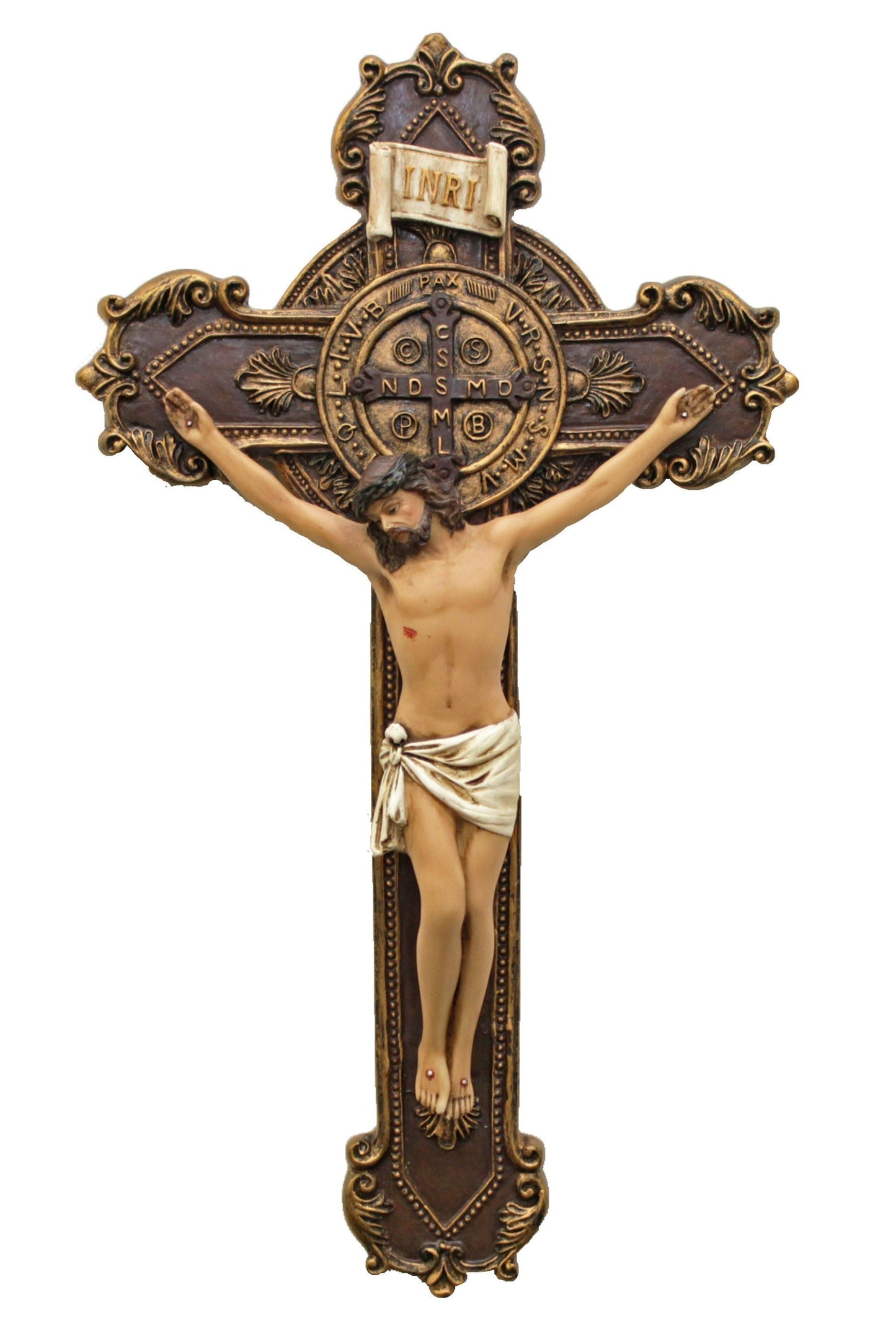 St. Benedict Crucifix in Color 11"