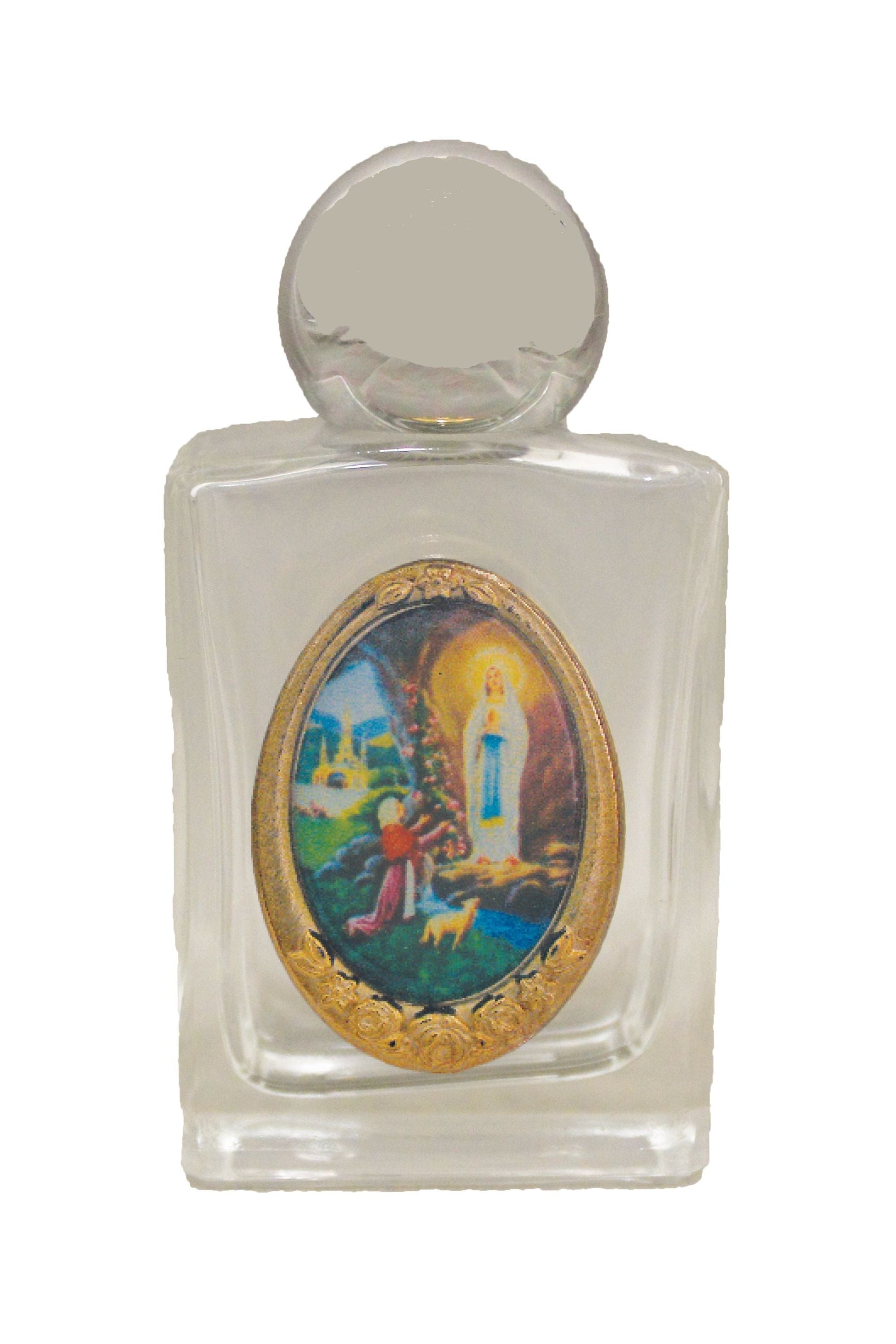 Our Lady of Lourdes Holy Water Bottle 1.75x2.25"