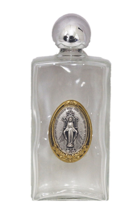 Miraculous Medal Large Holy Water Bottle 2x5"