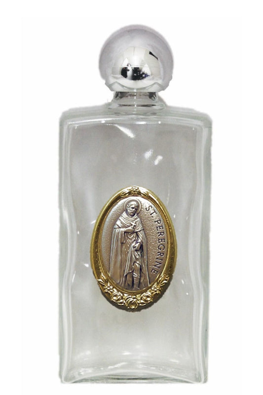 St. Peregrine Large Holy Water Bottle 2x5"
