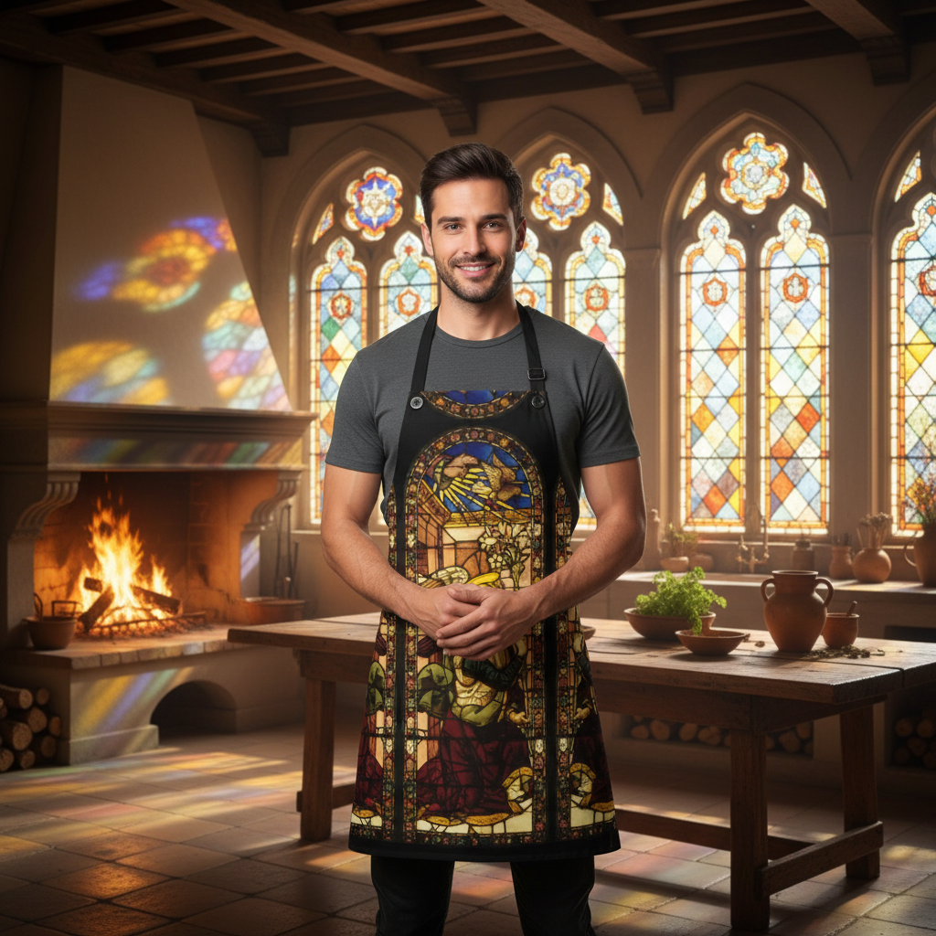 All-Over Print Angel Apron - Renaissance Kitchen