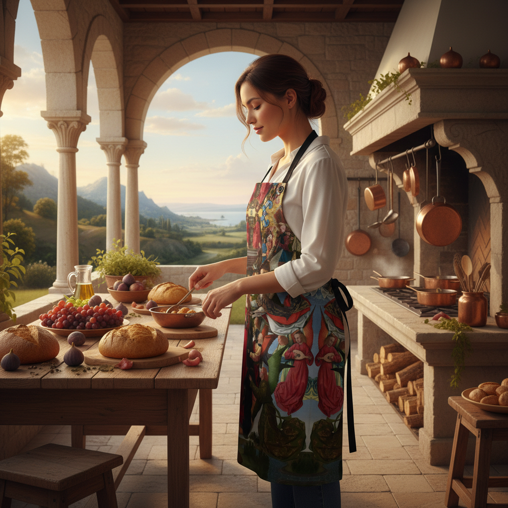 Alternative Angle - Renaissance Kitchen Terrace with Mary Apron