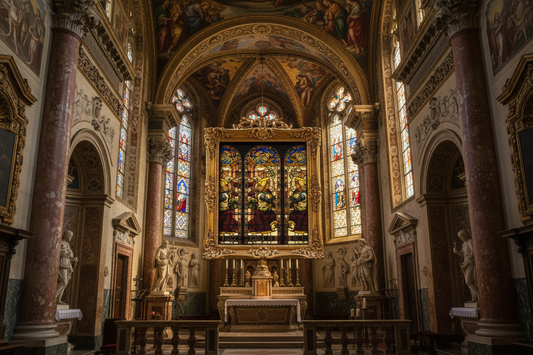Angel of the Annunciation Canvas in Renaissance Church