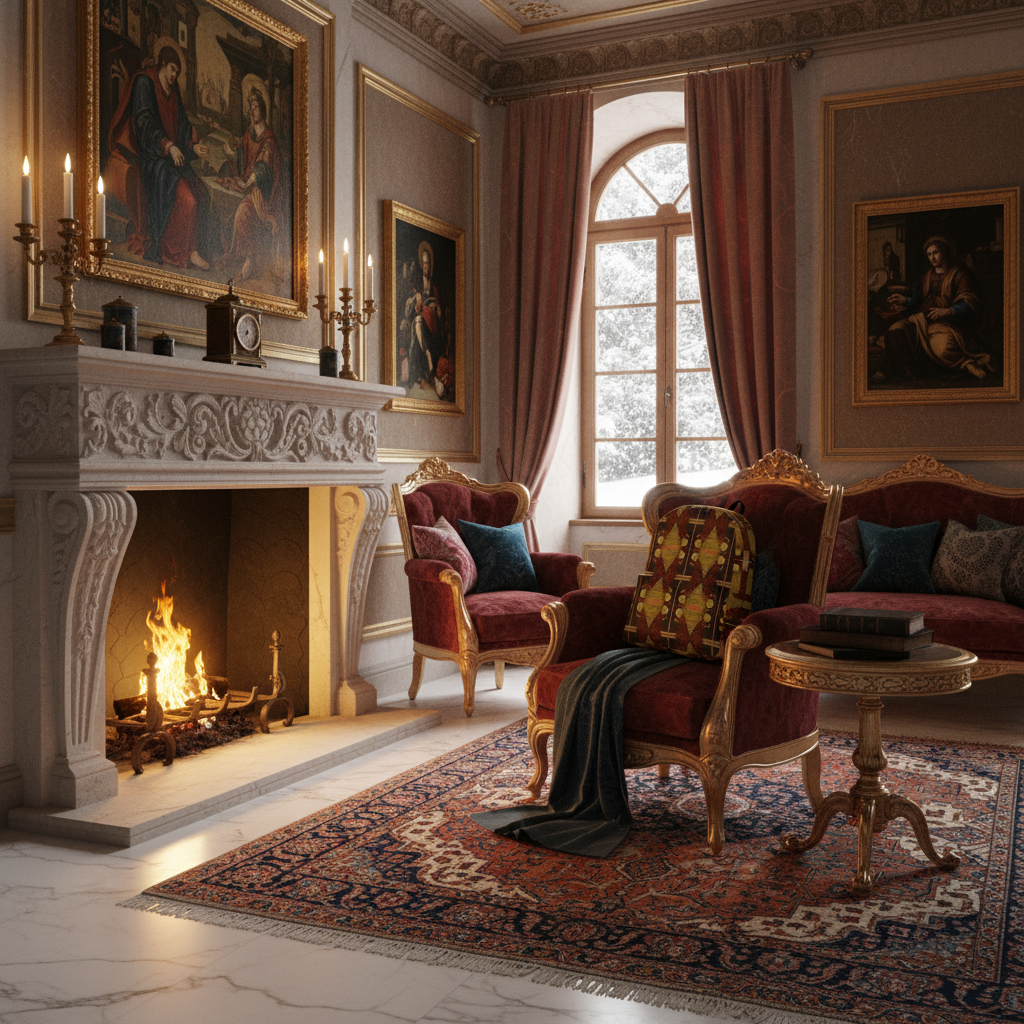 Archangel Gabriel backpack smaller cozy Renaissance room