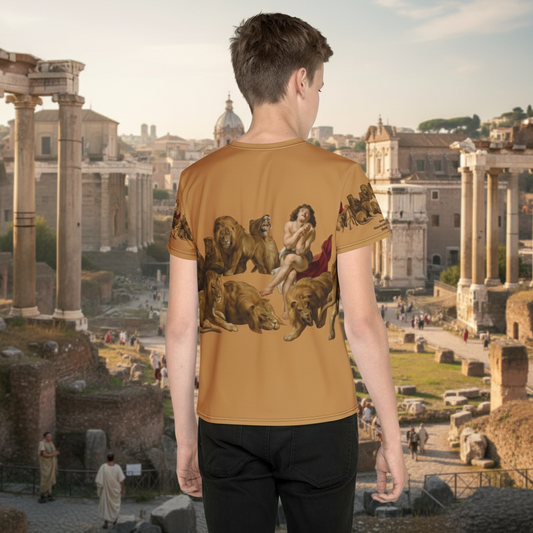 Back view in Roman setting