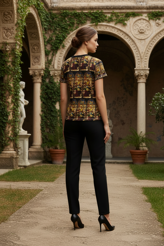 Back view of Angel of the Annunciation t-shirt