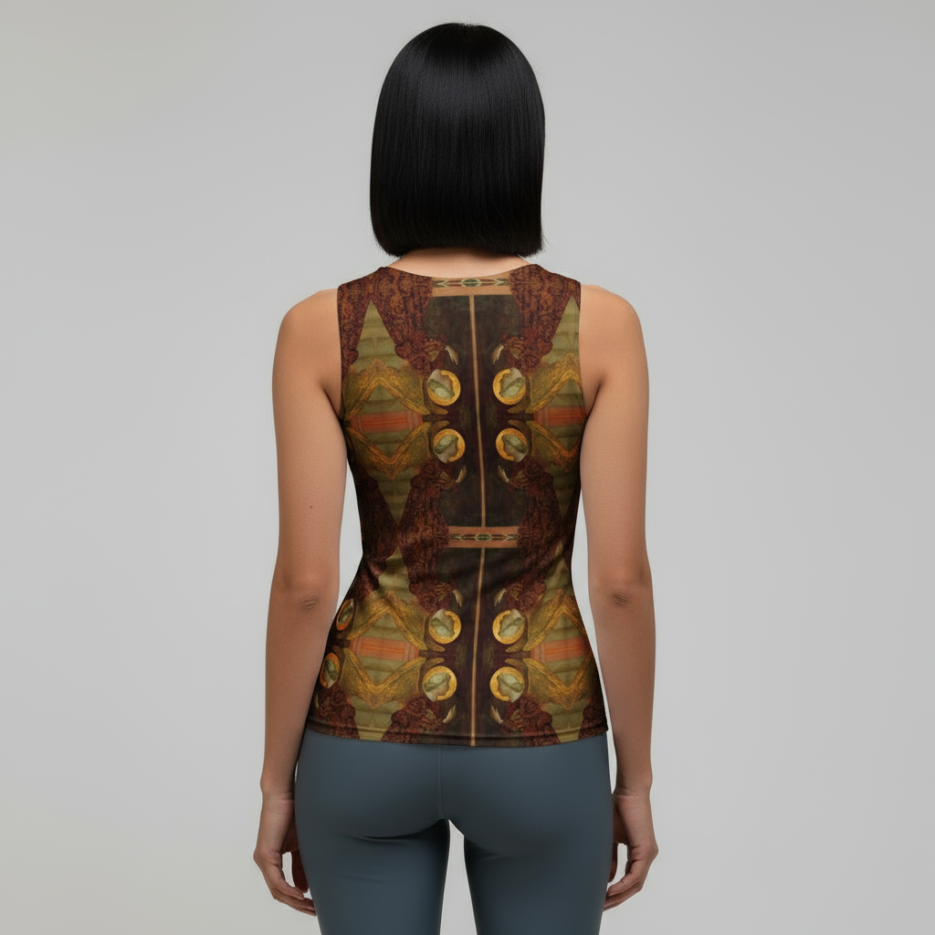 Back view of model with short black hair