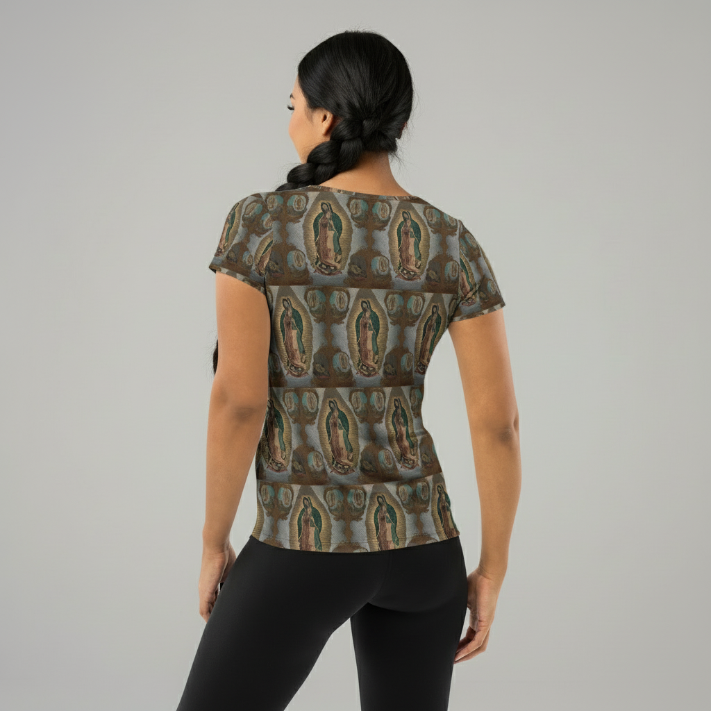 Back view - Women's Athletic T-Shirt with exact design
