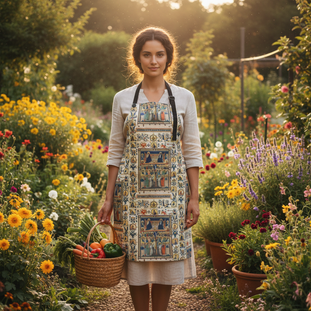 Byzantine Apron Garden Lifestyle - Full Design Visible
