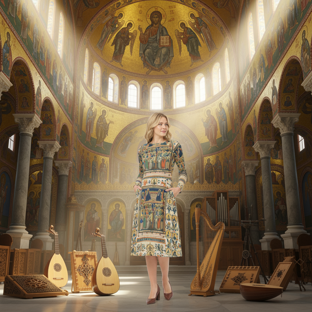 Byzantine Church Scene - Eye Level