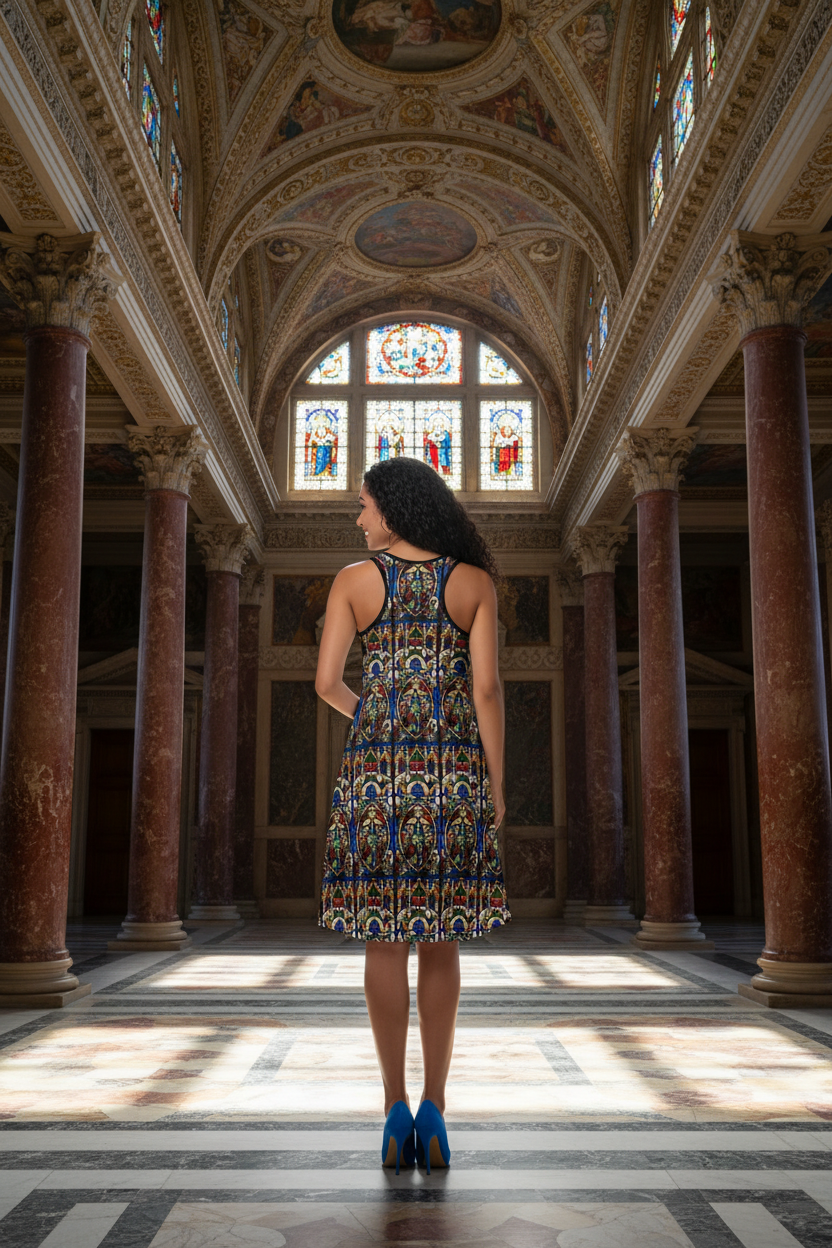 Byzantine Dress Back View