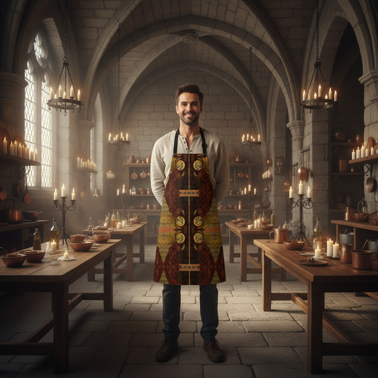 Castle Kitchen with Exact Archangel Gabriel Apron