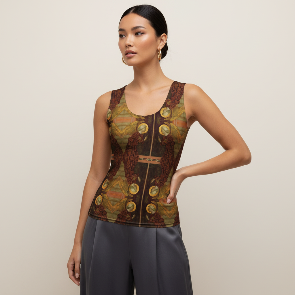 Classy beautiful model wearing your tank top