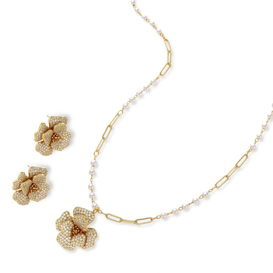 Golden Bloom Crystal Set