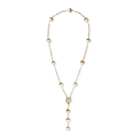 Baroque Pearl Station Necklace