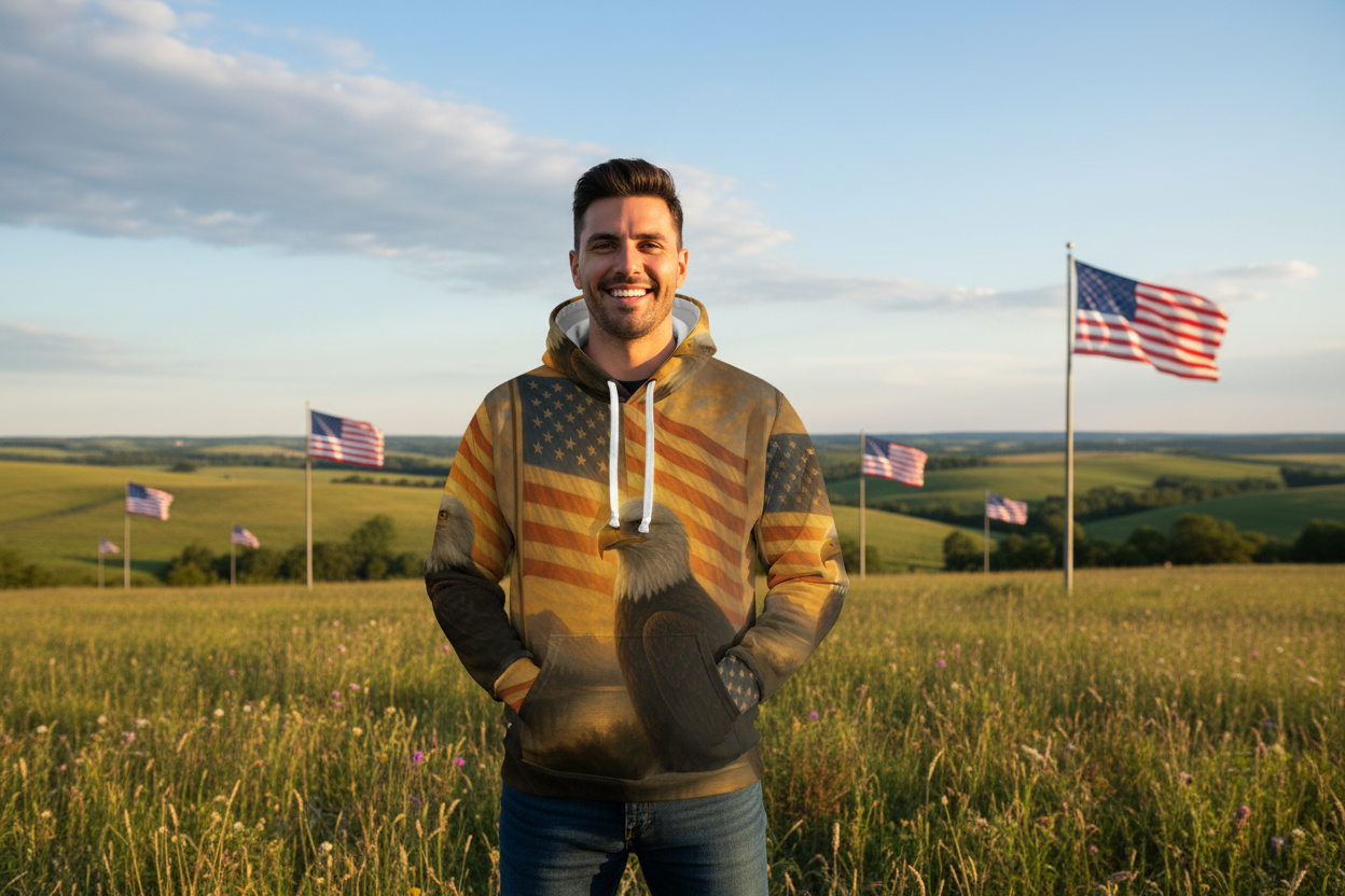 Eagle Hoodie Men's Front View