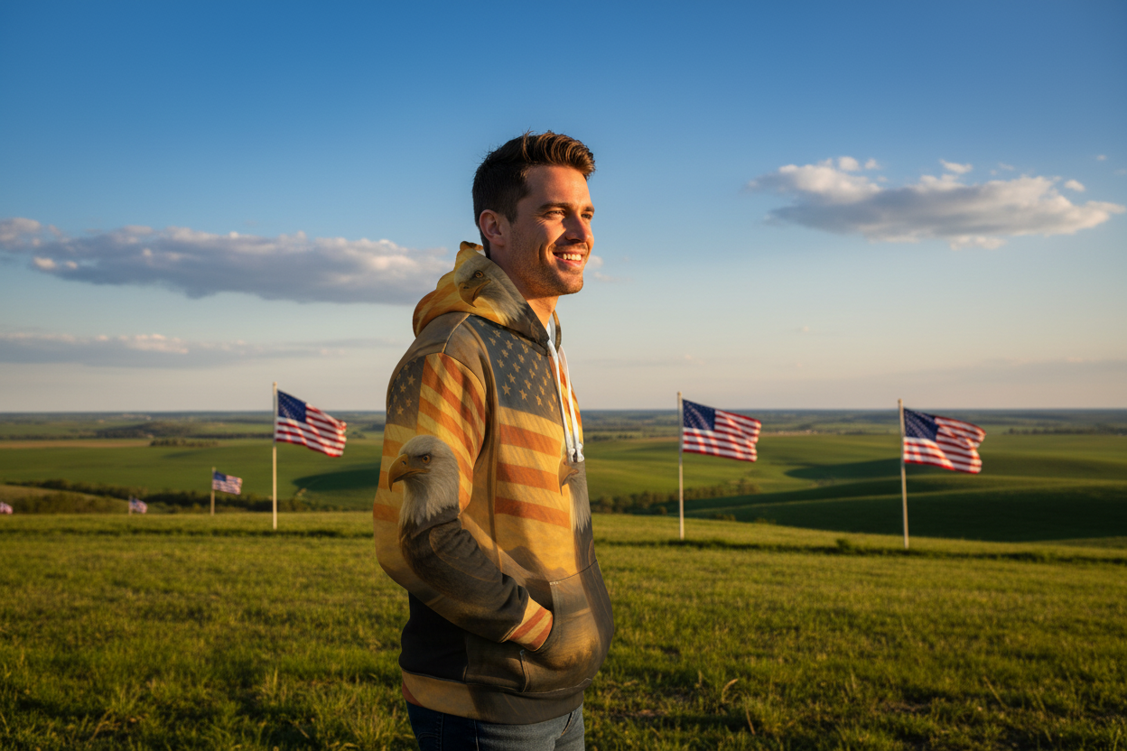 Eagle Hoodie Men's Right Side