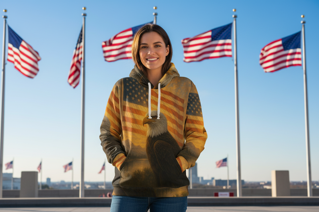 Freedom Collection Eagle Hoodie Lifestyle