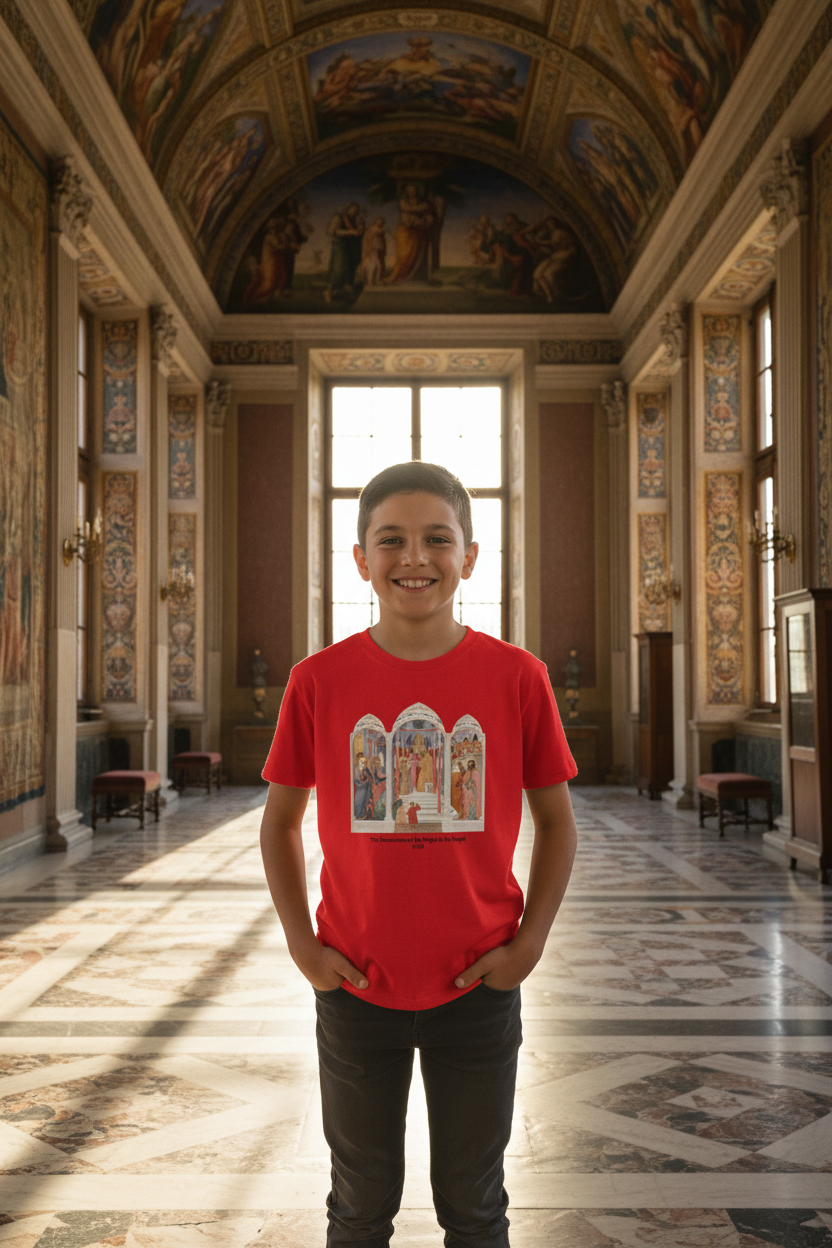 Indoor Renaissance palace - Youth Classic Tee Presentation of the Virgin