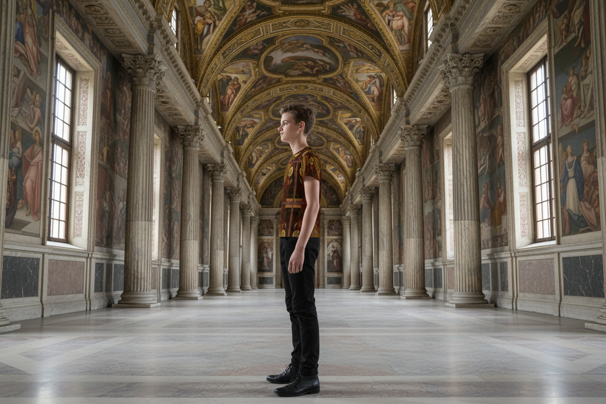 Left side profile view