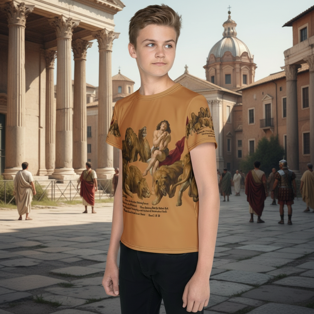 Left side view in Roman setting