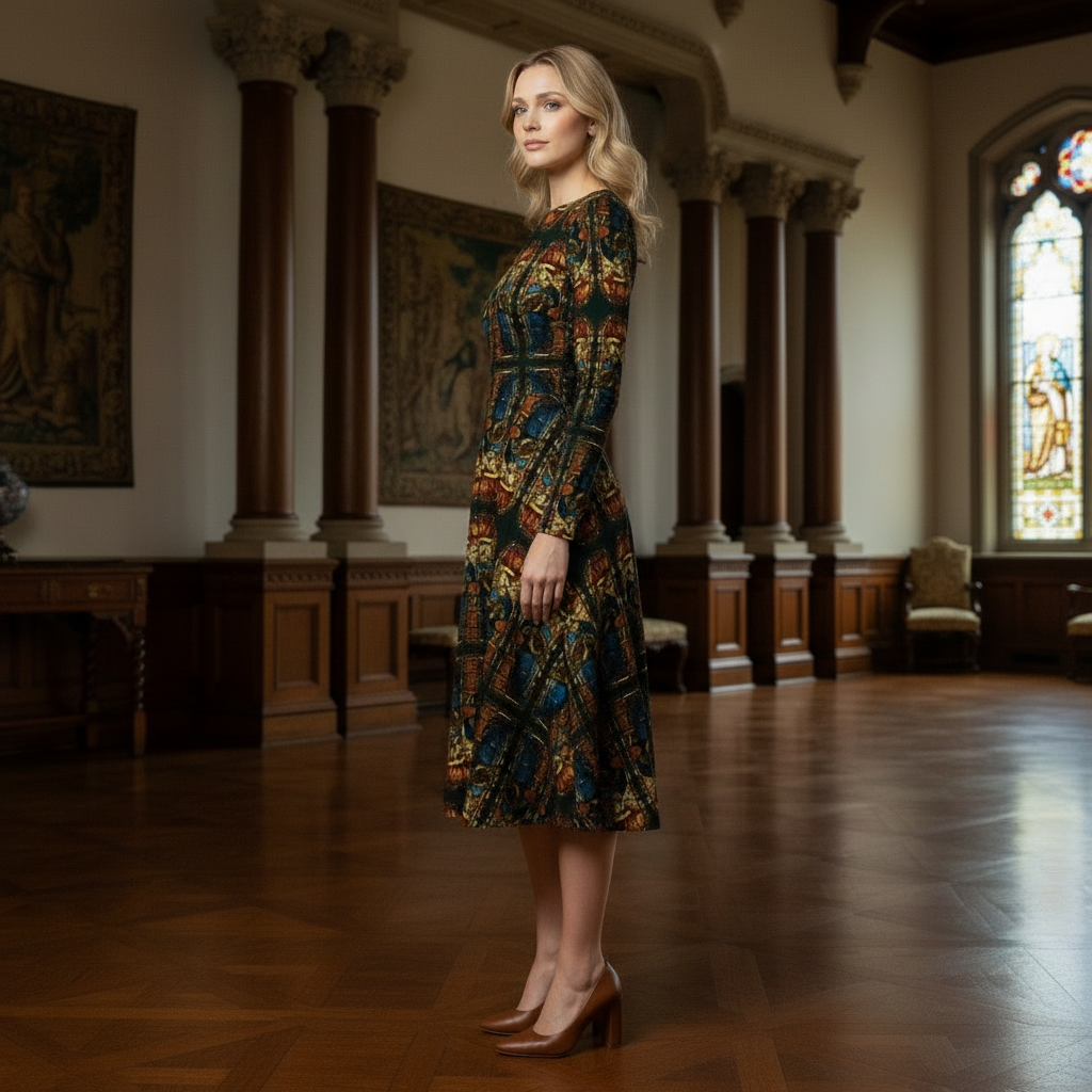 Left side view of The Virgin Annunciate dress