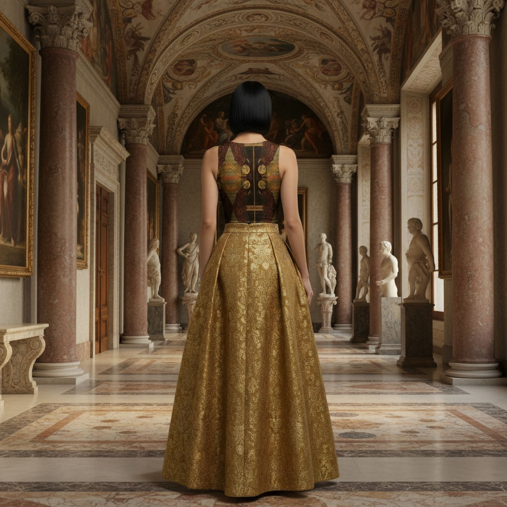 Lifestyle image with model facing away