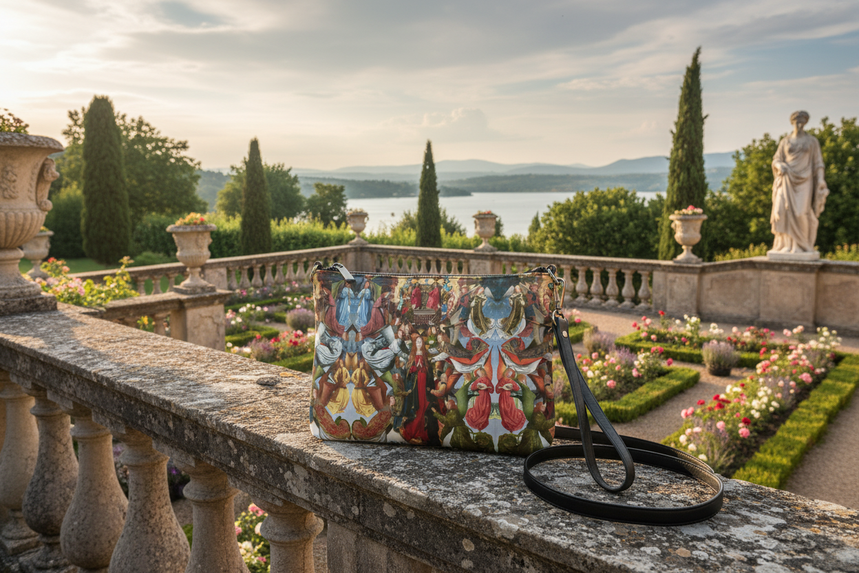 Mary, Queen of Heaven bag - Renaissance garden terrace