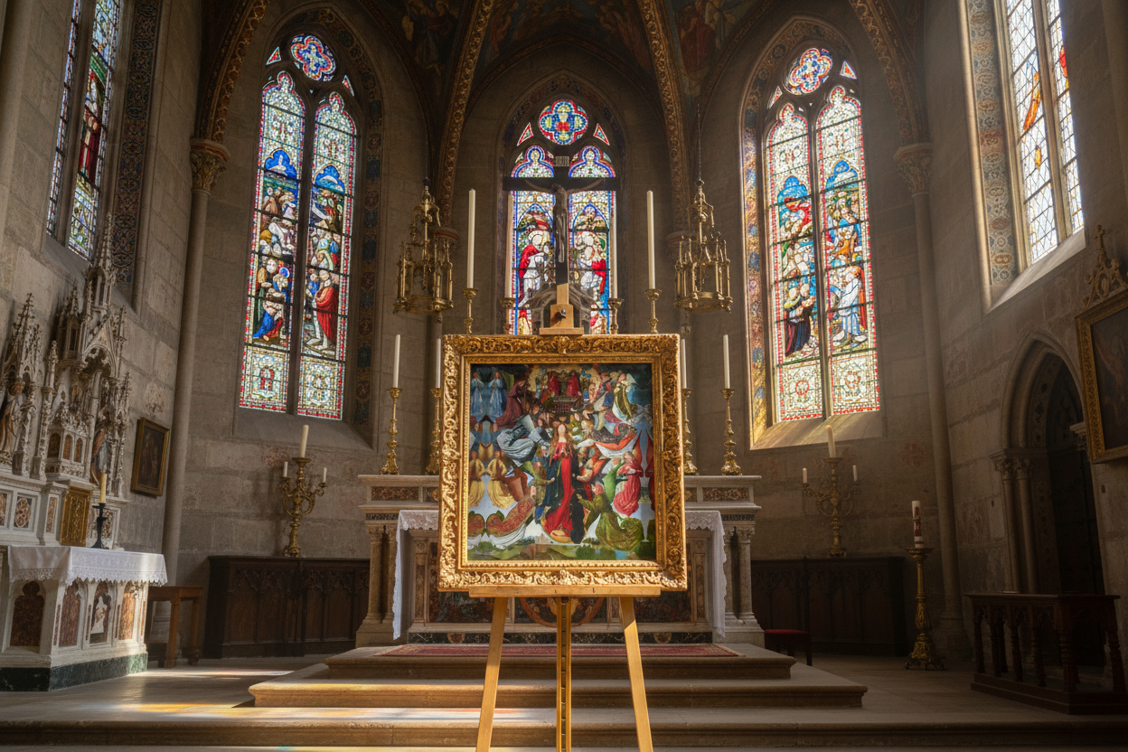 Mary Queen of Heaven Canvas in Renaissance Church