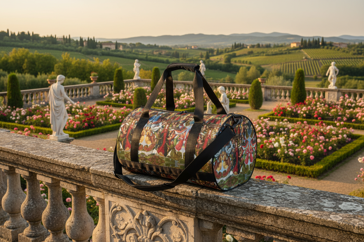 Mary, Queen of Heaven gym bag - Renaissance garden terrace