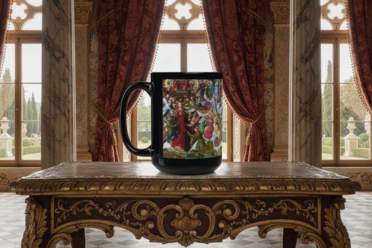 Mary, Queen of Heaven mug - life-size Renaissance setting