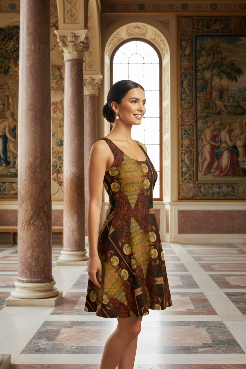 Model right side with properly fitting Archangel Gabriel dress